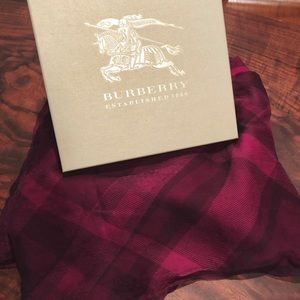 Burberry Dark Berry Check Infinity Scarf